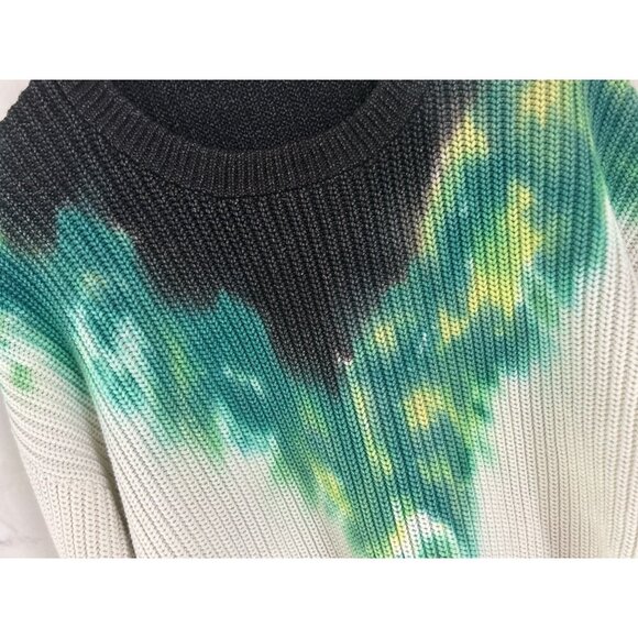 A.L.C. Elinor Tie-Dye Sweater Knit Cropped Crewneck Size Large - Picture 5 of 11